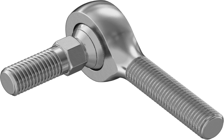 Top Mafsal, Bağlantı, PTFE Astar, Sol El 5/16"-24 Şaft, Sağ El Saplama
