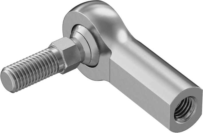 Top Mafsal, Bağlantı, PTFE Astar, Sol 1/4"-28 Dişi Şaft, Sağ El Saplama