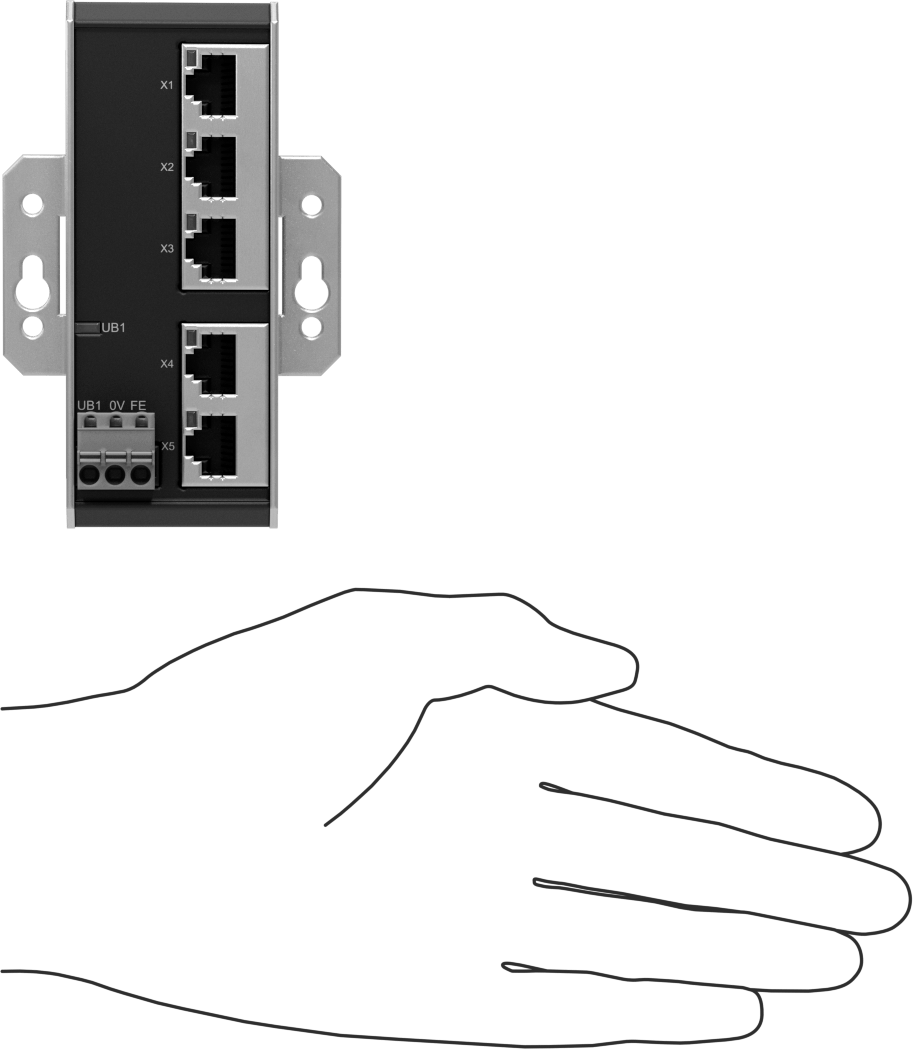 Düşük Profilli Ethernet Anahtarı, 100 Mbit/S İletim Hızı, 5 Soket