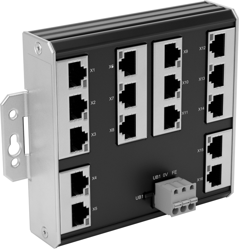 Düşük Profilli Ethernet Anahtarı, 100 Mbit/S İletim Hızı, 8 Soket