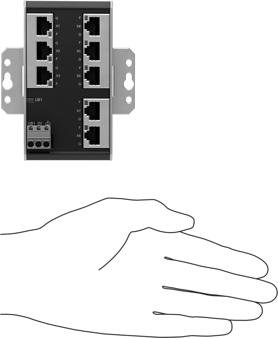 Düşük Profilli Ethernet Anahtarı, 1 GB/S İletim Hızı, 8 Soket