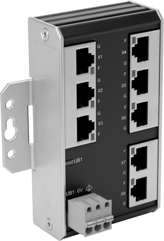 Düşük Profilli Ethernet Anahtarı, 1 GB/S İletim Hızı, 8 Soket