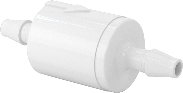 Dikenli Bağlantı Parçalı Naylon Plastik Çek Valf, Bilye, 1/8“ Giriş Borusu İç Çapı x 1/8” Çıkış Borusu İç Çapı