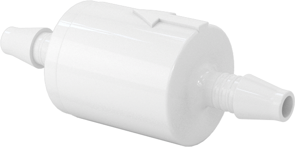 Dikenli Bağlantı Parçalı Naylon Plastik Çek Valf, Bilye, 1/8“ Giriş Borusu İç Çapı x 1/8” Çıkış Borusu İç Çapı