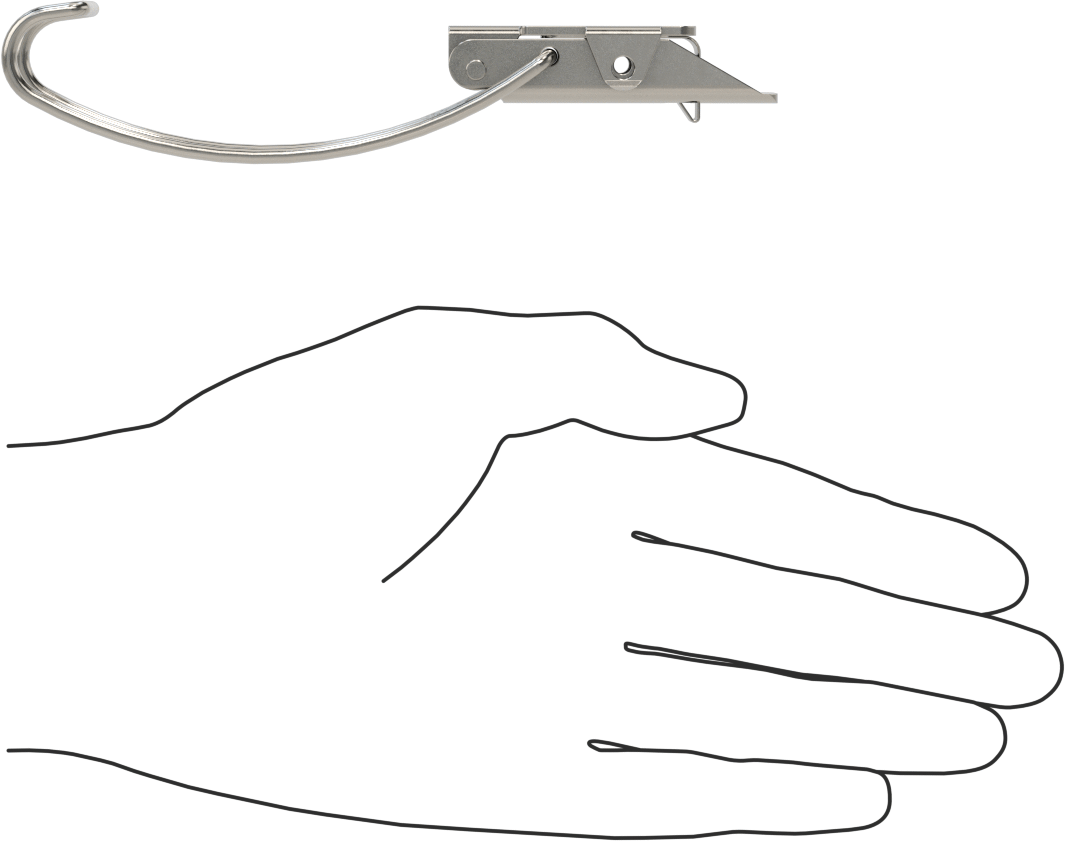 Çekme Mandalı, Emniyet Mandallı, Çakmasız, 304 Paslanmaz Çelik, 5-1/4“ Uzunluk x 7/8” Genişlik