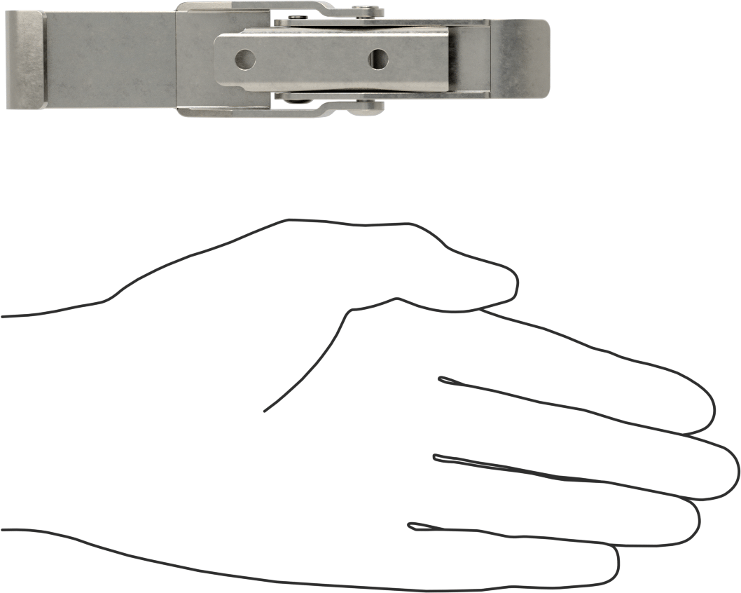 Çekme Mandalı, Çakmasız, 304 Paslanmaz Çelik, 5-3/8“ Uzunluk x 1-3/16” Genişlik