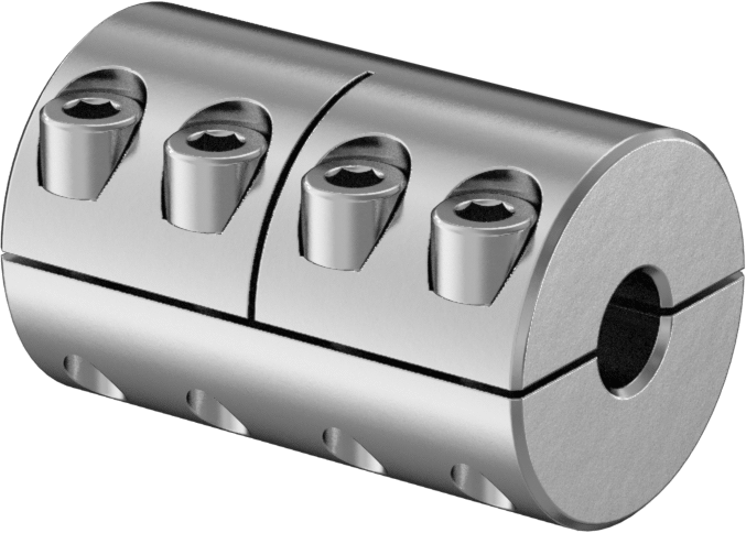 İki Parçalı Mil Kaplini, 303 Paslanmaz Çelik, 3/8“ x 1/4” Çaplı Yuvarlak Mil için