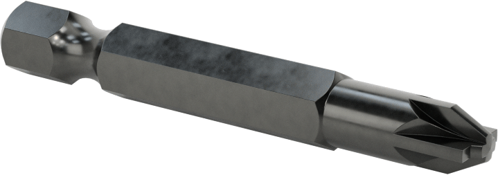 Pozidriv® Terminal Vida Ucu, Elektrikli Aletler için 1/4" Altıgen Şaft, Numara 2 Boyut