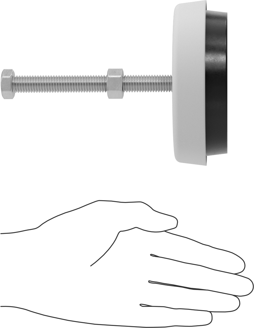 Kolay Kurulum Titreşim Sönümleyici Dengeleme Montajı, 1/2"-13 Dişli Saplamalı, Rigid