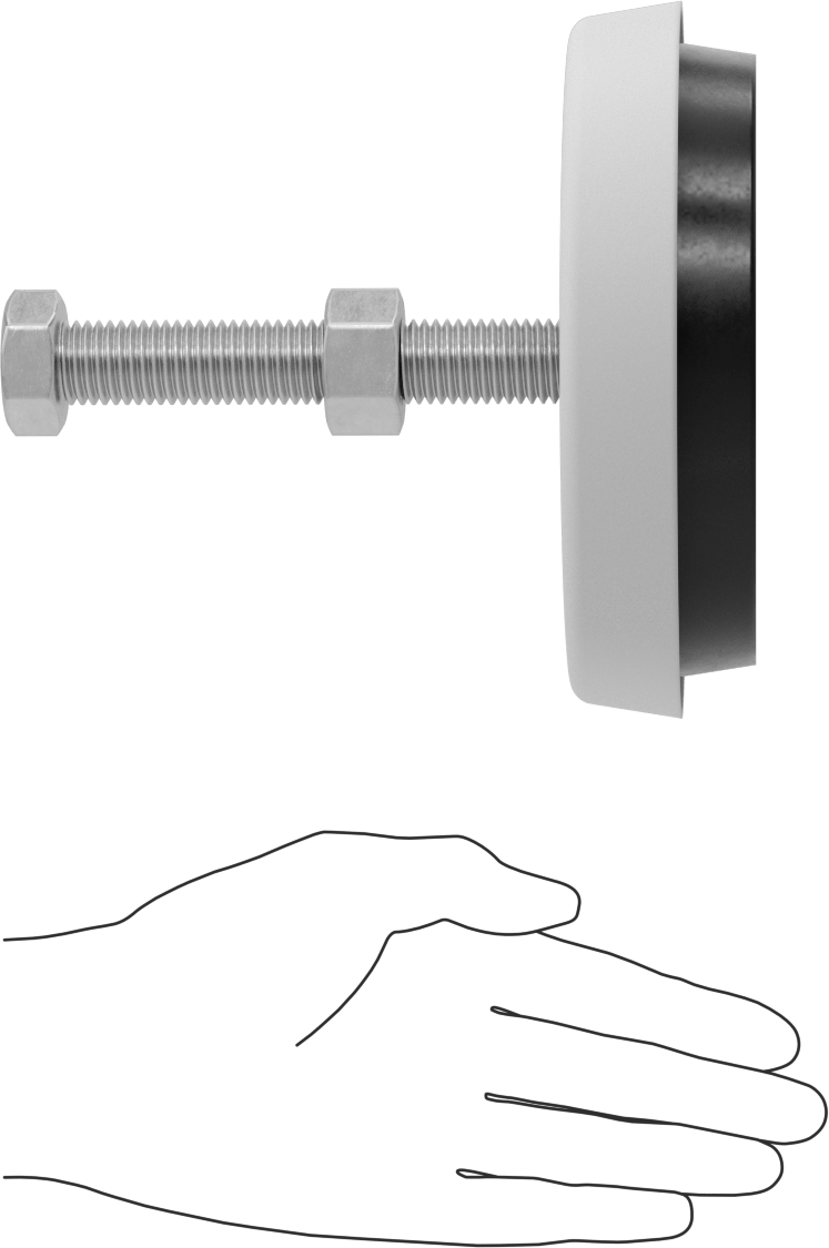 Kolay Kurulum Titreşim Sönümleyici Dengeleme Montajı, 3/4"-10 Dişli Saplama ile, 4200 lbs. Kapasite, Rigid
