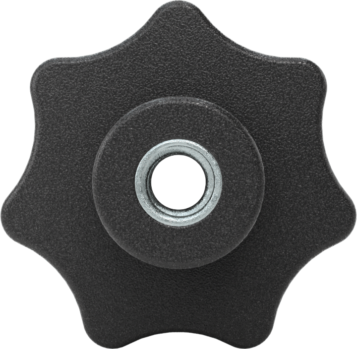 Naylon Yedi Kollu Topuz, 3/8"-16 Dişli Delikli