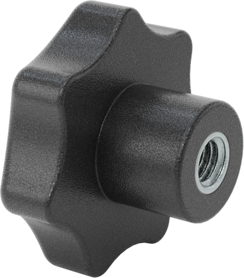 Naylon Yedi Kollu Topuz, 3/8"-16 Dişli Delikli