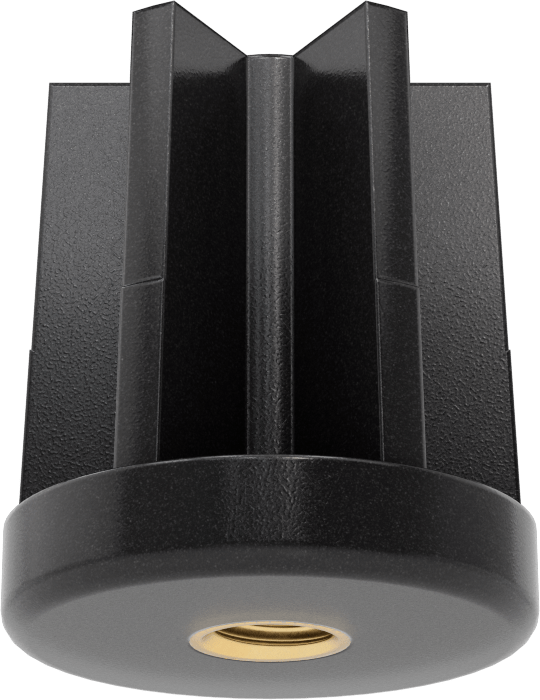 Yüksek Kapasiteli Presle Takılan Seviyeleme Montaj Ucu, 1-1/2“ Dış Çap x 1-3/8” İç Çap Ayak için, 3/8"-16 Diş Boyutu