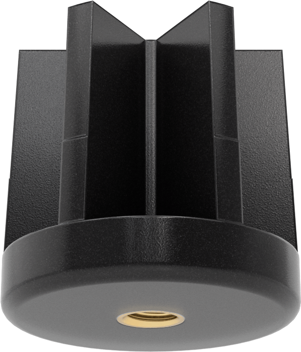 Yüksek Kapasiteli Presle Takılan Seviyeleme Montaj Ucu, 2“ Dış Çap x 1-15/16” İç Çaplı Ayak için, 3/8"-16 Diş Boyutu