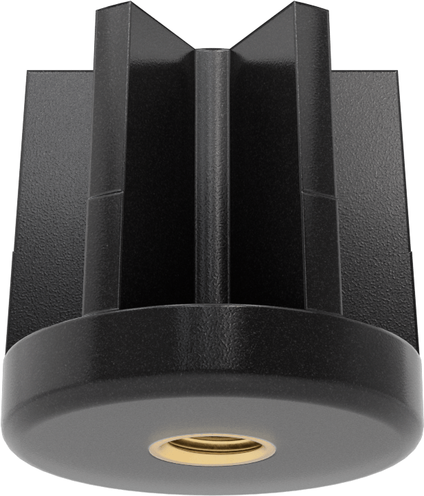 Yüksek Kapasiteli Presle Takılan Seviyeleme Montaj Ucu, 2“ Dış Çap x 1-15/16” İç Çaplı Ayak için, 1/2"-13 Diş Boyutu