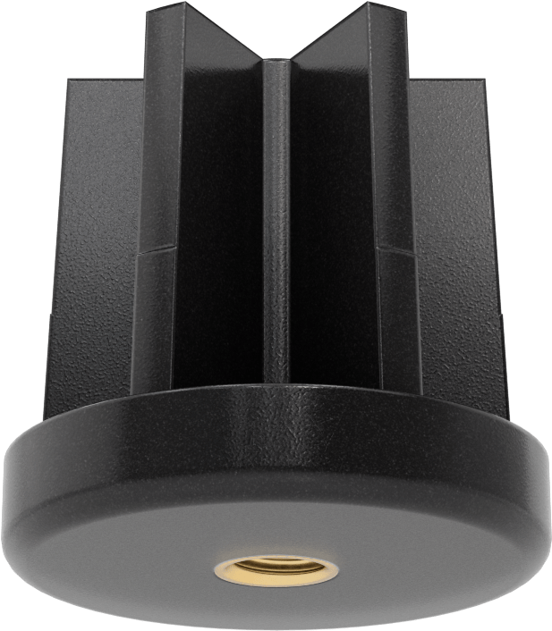 Yüksek Kapasiteli Presle Takılan Seviyeleme Montaj Ucu, 2“ dış çap x 1-11/16” iç çap ayak için, 3/8"-16 Diş Boyutu