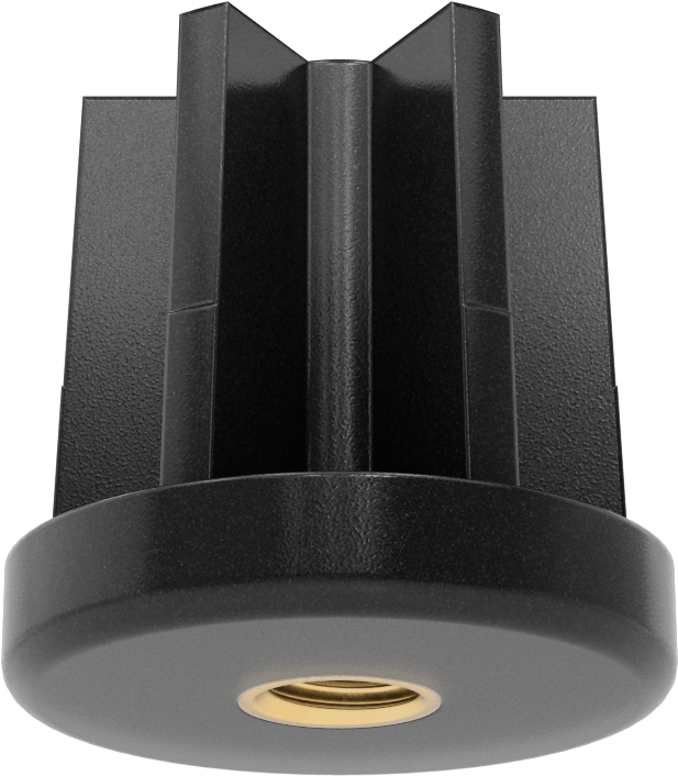 Yüksek Kapasiteli Presle Takılan Seviyeleme Montaj Ucu, 2“ dış çap x 1-11/16” iç çap ayak için, 1/2"-13 Diş Boyutu