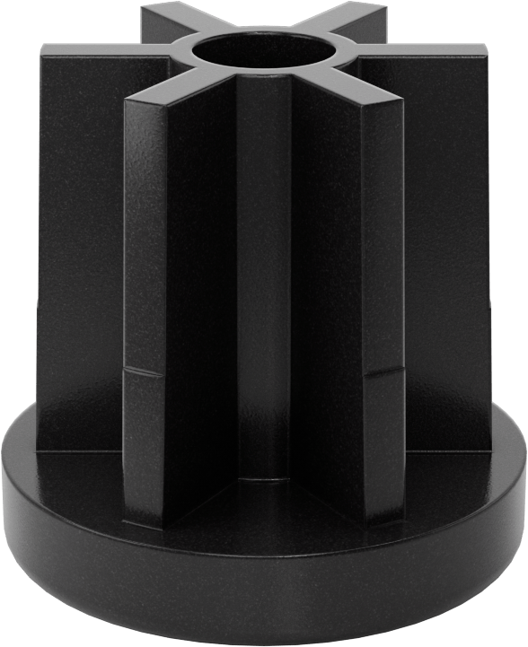Yüksek Kapasiteli Presle Takılan Seviyeleme Montaj Ucu, 2“ dış çap x 1-11/16” iç çap ayak için, 1/2"-13 Diş Boyutu