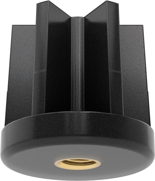 Yüksek Kapasiteli Presle Takılan Seviyeleme Montaj Ucu, 2“ Dış Çap x 1-7/8” İç Çap Ayak için, 1/2"-13 Diş Boyutu