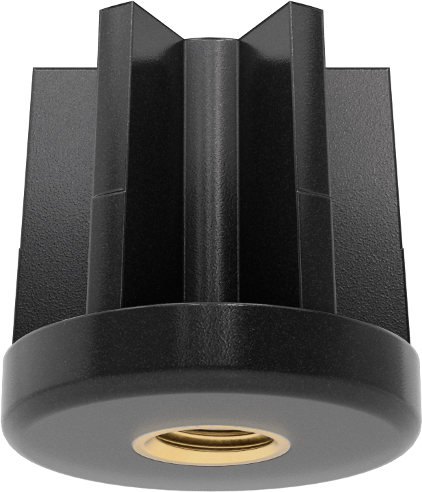 Yüksek Kapasiteli Presle Takılan Seviyeleme Montaj Ucu, 2“ Dış Çap x 1-7/8” İç Çap Ayak için, 5/8"-11 Diş Boyutu