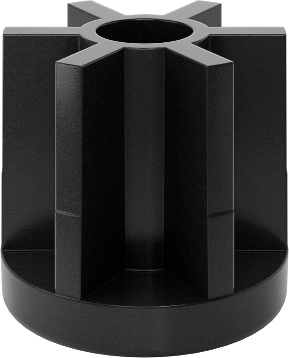 Yüksek Kapasiteli Presle Takılan Seviyeleme Montaj Ucu, 2“ Dış Çap x 1-15/16” İç Çaplı Ayak için, 5/8"-11 Diş Boyutu