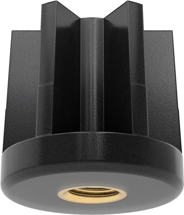 Yüksek Kapasiteli Presle Takılan Seviyeleme Montaj Ucu, 2“ Dış Çap x 1-15/16” İç Çaplı Ayak için, 5/8"-11 Diş Boyutu