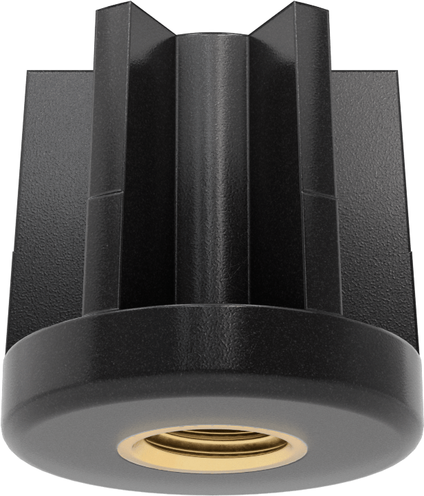 Yüksek Kapasiteli Presle Takılan Seviyeleme Montaj Ucu, 2“ Dış Çap x 1-15/16” İç Çaplı Ayak için, 3/4"-10 Diş Boyutu
