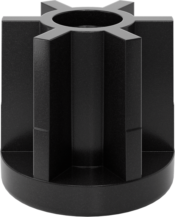Yüksek Kapasiteli Presle Takılan Seviyeleme Montaj Ucu, 2“ Dış Çap x 1-15/16” İç Çaplı Ayak için, 3/4"-10 Diş Boyutu