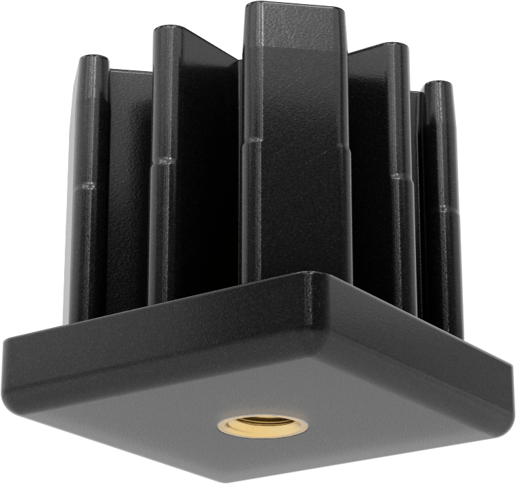 Yüksek Kapasiteli Presle Takılan Seviyeleme Montaj Ucu, 2“ Dış ve 1-7/8” İç Kare Ayak için, 3/8"-16 Pirinç Diş