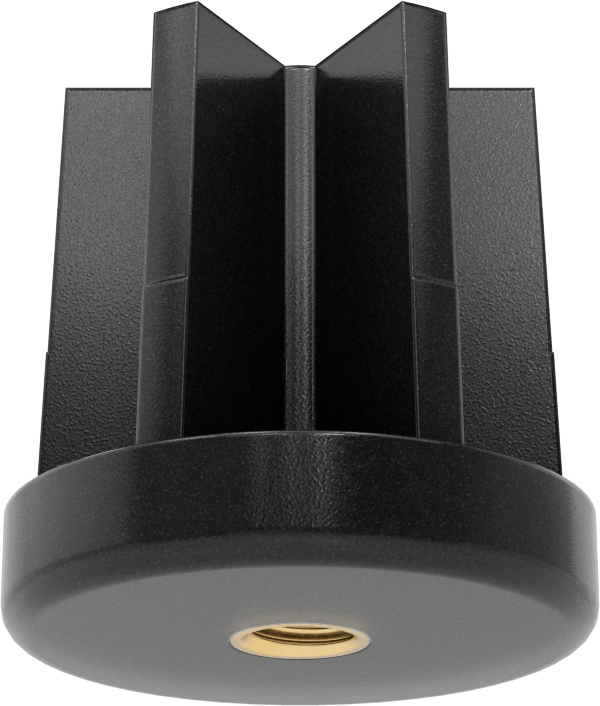Yüksek Kapasiteli Presle Takılan Seviyeleme Montaj Ucu, 1-15/16“ Dış Çap x 1-11/16” İç Çap Ayak için, 3/8"-16 Diş Boyutu