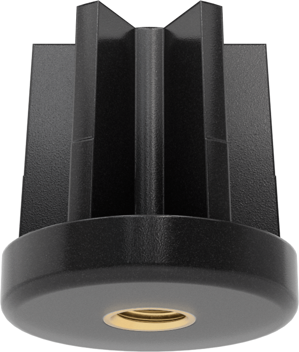 Yüksek Kapasiteli Presle Takılan Seviyeleme Montaj Ucu, 1-15/16“ Dış Çap x 1-11/16” İç Çap Ayak için, 1/2"-13 Diş Boyutu