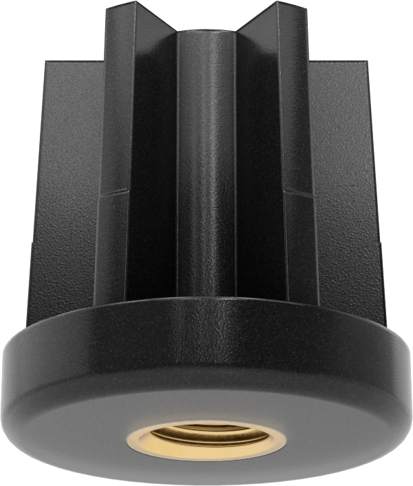 Yüksek Kapasiteli Presle Takılan Seviyeleme Montaj Ucu, 1-15/16“ Dış Çap x 1-11/16” İç Çap Ayak için, 5/8"-11 Diş Boyutu