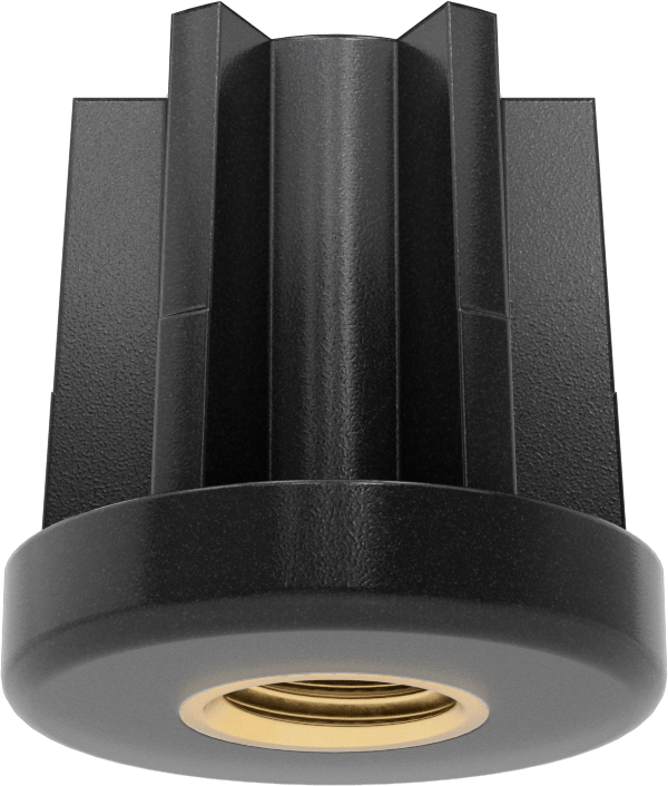 Yüksek Kapasiteli Presle Takılan Seviyeleme Montaj Ucu, 1-15/16“ Dış Çap x 1-11/16” İç Çap Ayak için, 3/4"-10 Diş Boyutu