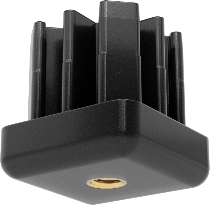 Yüksek Kapasiteli Presle Takılan Seviyeleme Montaj Ucu, 2“ Dış x 1-3/4” İç Kare Ayak için, M10 x 1,5 mm Diş