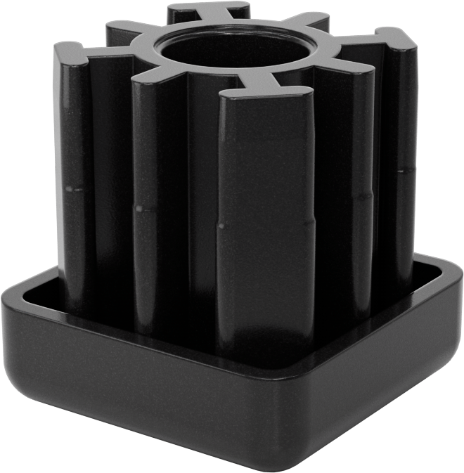 Yüksek Kapasiteli Presle Takılan Seviyeleme Montaj Ucu, 2“ Dış x 1-3/4” İç Kare Ayak için, M20 x 2,5 mm Diş