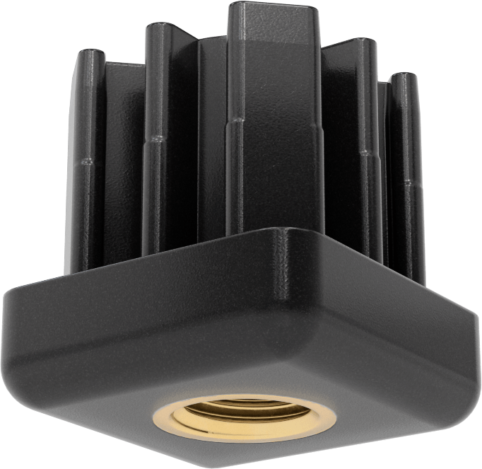 Yüksek Kapasiteli Presle Takılan Seviyeleme Montaj Ucu, 2“ Dış x 1-3/4” İç Kare Ayak için, M20 x 2,5 mm Diş