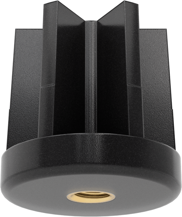 Yüksek Kapasiteli Presle Takılan Seviyeleme Montaj Ucu, 1-11/16“ Dış Çap x 1-9/16” İç Çap Bacak için, 3/8"-16 Diş Boyutu