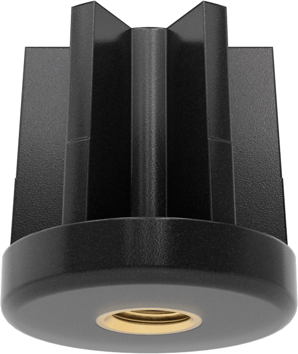 Yüksek Kapasiteli Presle Takılan Seviyeleme Montaj Ucu, 1-11/16“ Dış Çap x 1-9/16” İç Çap Bacak için, 1/2"-13 Diş Boyutu