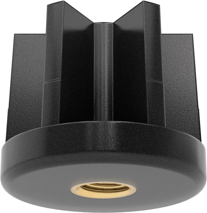Yüksek Kapasiteli Presle Takılan Seviyeleme Montaj Ucu, 2-3/8“ dış çap x 2-1/4” iç çap ayak için, 5/8"-11 Diş Boyutu