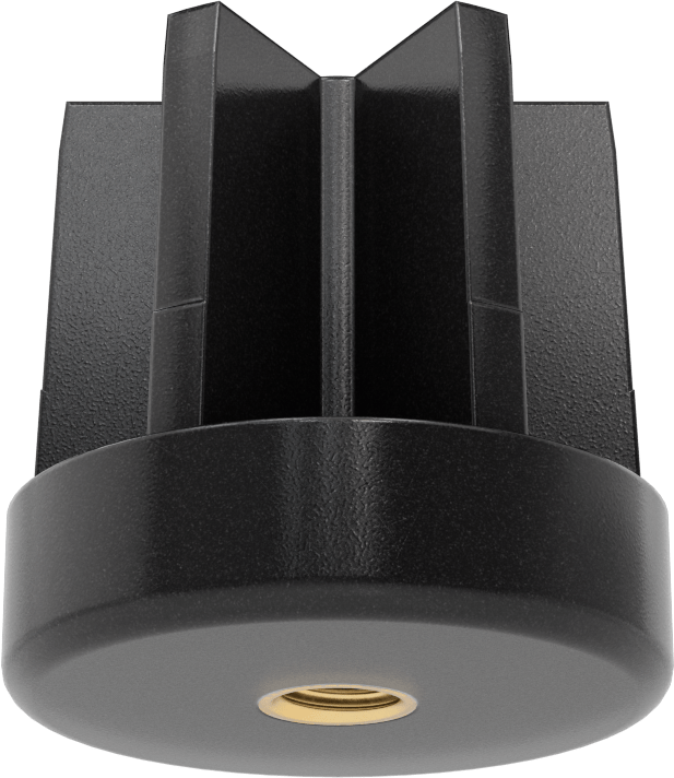 Yüksek Kapasiteli Presle Takılan Seviyeleme Montaj Ucu, 2“ Dış Çap x 1-13/16” İç Çap Ayak için, M10 x 1,5 mm Diş Boyutu