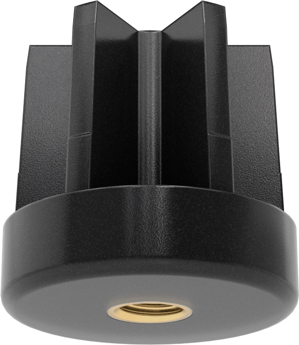 Yüksek Kapasiteli Presle Takılan Seviyeleme Montaj Ucu, 2“ Dış Çap x 1-13/16” İç Çap Ayak için, M12 x 1,75 mm Dişli Boyutu