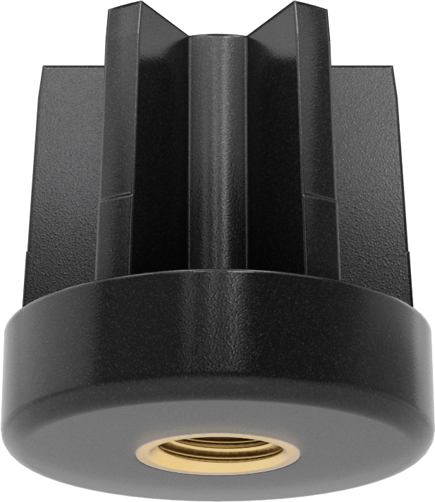 Yüksek Kapasiteli Presle Takılan Seviyeleme Montaj Ucu, 2“ Dış Çap x 1-13/16” İç Çap Ayak için, M16 x 2 mm Diş Boyutu