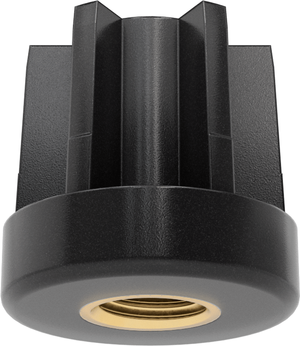 Yüksek Kapasiteli Presle Takılan Seviyeleme Montaj Ucu, 2“ Dış Çap x 1-13/16” İç Çap Ayak için, M20 x 2,5 mm Diş Boyutu