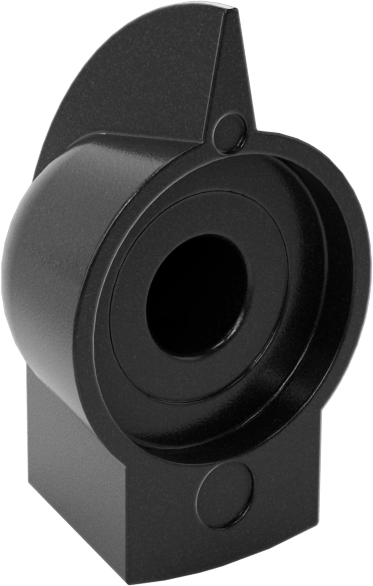 Fenolik Gösterge Düğmesi, Yuvarlak Miller için, 1-1/4" Geniş Başlık, 8-32 Ayar Vidası
