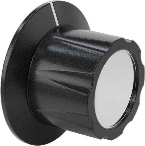 Fenolik Gösterge Düğmesi, D Şeklindeki Şaftlar için, Yuvarlak, 1-1/2“ Çap 7/8” Yüksek Başlık