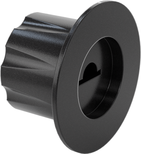 Fenolik Gösterge Düğmesi, D Şeklindeki Şaftlar için, Yuvarlak, 1-1/2“ Çap 7/8” Yüksek Başlık