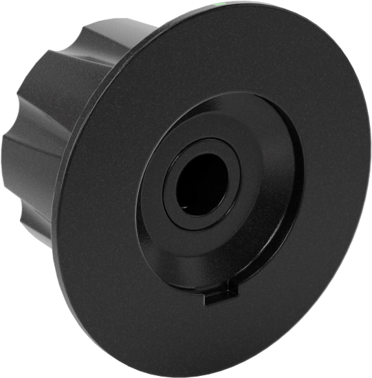 Fenolik Gösterge Düğmesi, Yuvarlak Miller için, 1-1/2" Çap, 8-32 Vida, Pirinç Ek Parça
