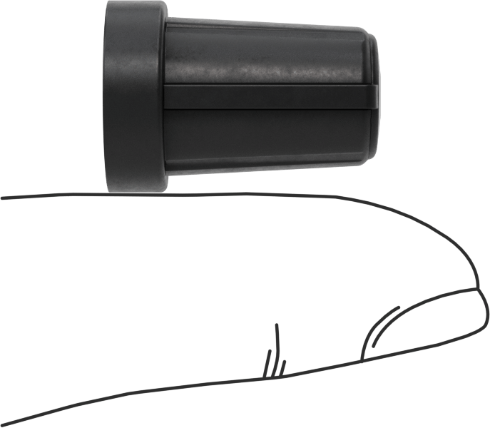 Comfort-Grip TPE Gösterge Düğmesi, 22 mm Yükseklik