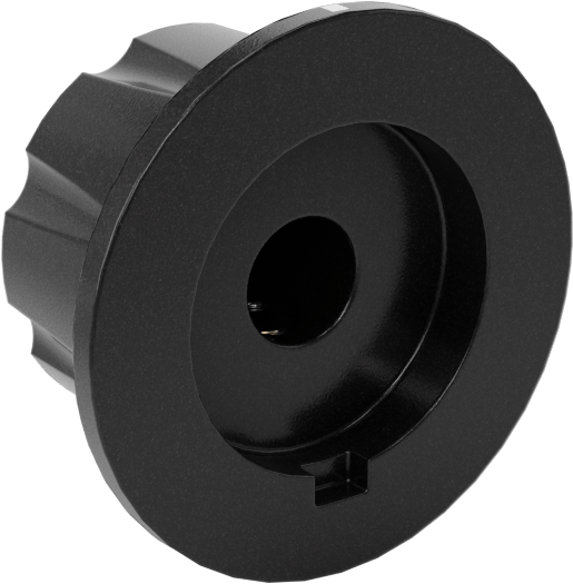 Fenolik Gösterge Düğmesi, Yuvarlak Miller için, 1-1/8" Çapında Başlık, 8-32 Ayar Vidası