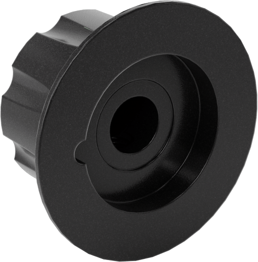 Fenolik Gösterge Düğmesi, Yuvarlak Miller için, 1-1/8" Çapında Başlık, 8-32 Ayar Vidası